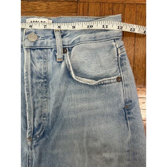 AGOLDE JEANS 90'S HIGH RISE PINCH WAIST STRAIGHT DISTRESSED SIZE 23 #54667 - Picture 6 of 16